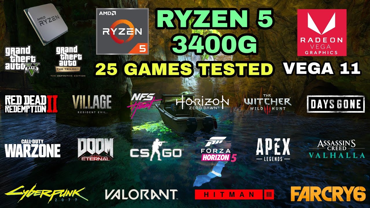 Ryzen 5 3400G (Vega 11) in late 2021 - 25 Games Tested