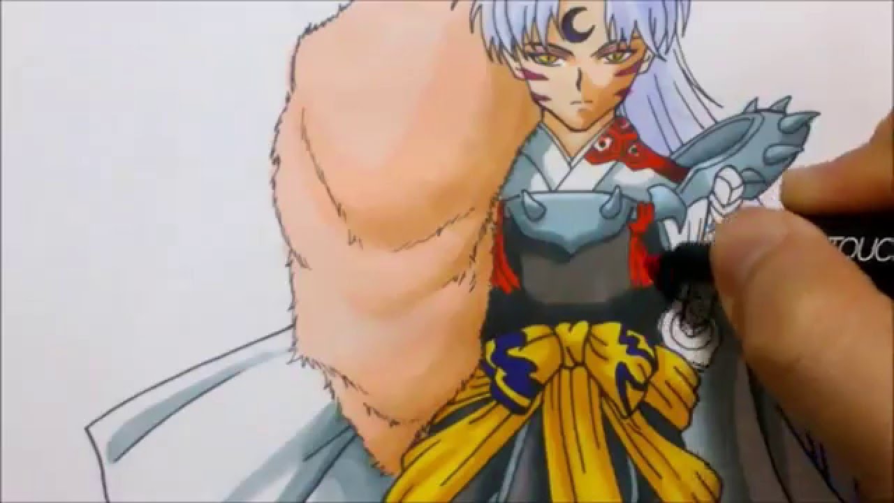 COMO DIBUJAR A SESSHOMARU (Inuyasha). How to draw Sesshomaru from Inuyasha