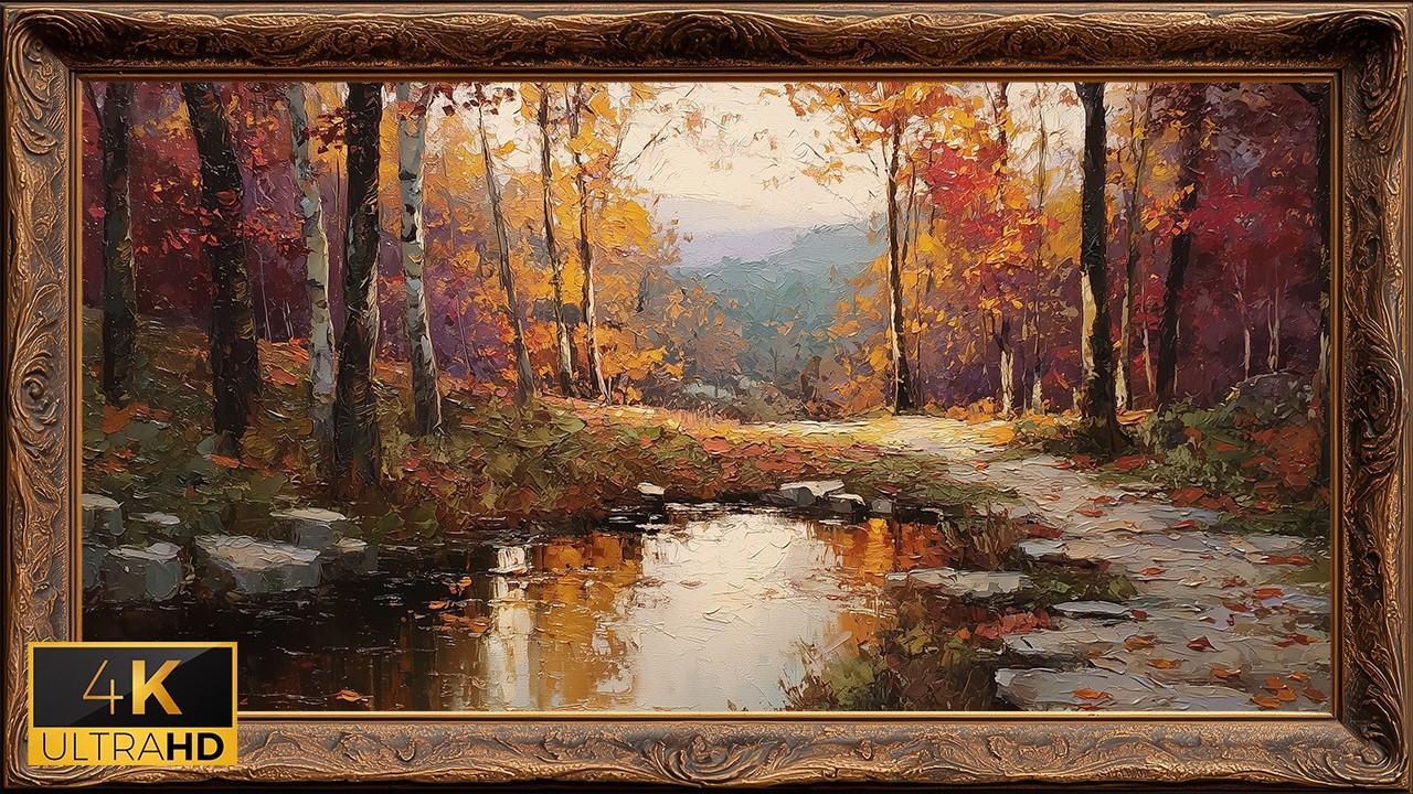 Autumn Landscape 4K Screensaver Cozy Fall Art for Frame TV Ambient Nature Display Relaxation