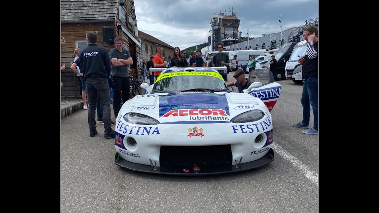 35 overtakes in Le Mans Viper GTS-R with 700HP on F1 circuit Spa Francorchamps @ Spa Summer Classic
