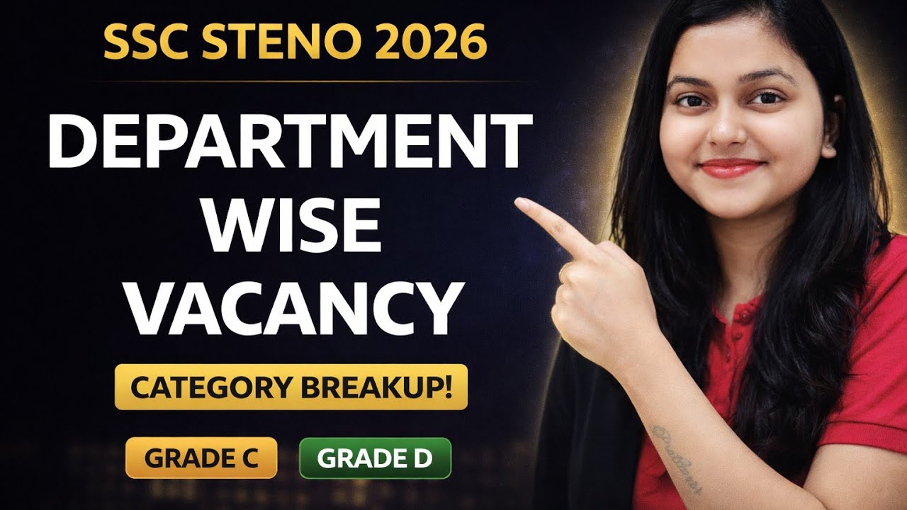 SSC Steno 2026 Vacancy Out? Dept Wise + Category Wise Seats Explained! 🔥 #sscsteno2026 #sscvacancy