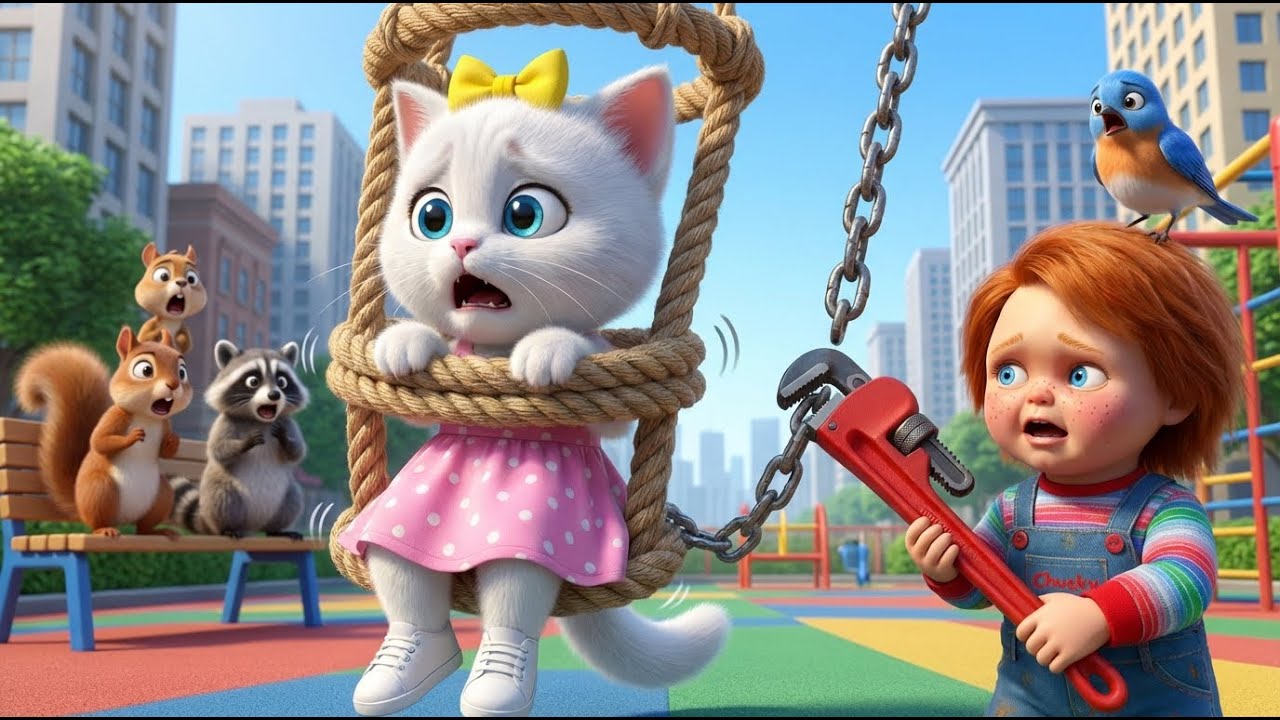Kitten Chucky Playground Rescue Adventure | Poor Mother Cat