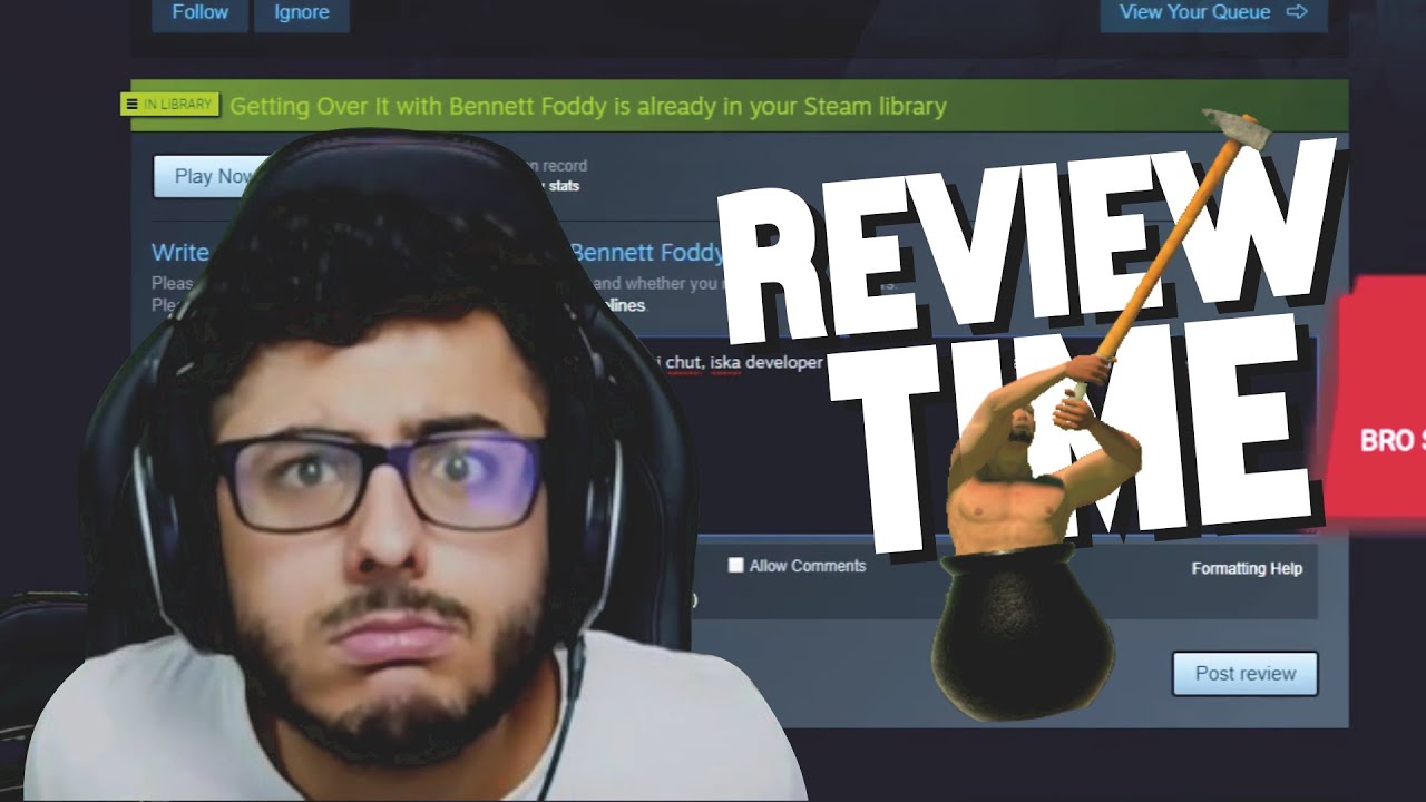 ROASTING GETTING OVER IT ON REVIEW | FUNNIEST MOMENT #2 | Carryminati Getting Over It