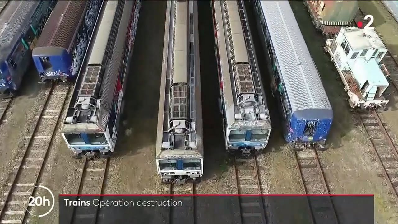 Cimetière de trains en Seine-Maritime (JT 20H France 2)
