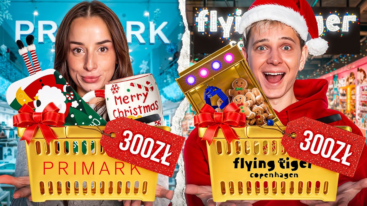 ŚWIĄTECZNA ZAMIANA KOSZYKAMI CHALLENGE 🎁🎄  | Dominik Rupiński & Sylwia Lipka