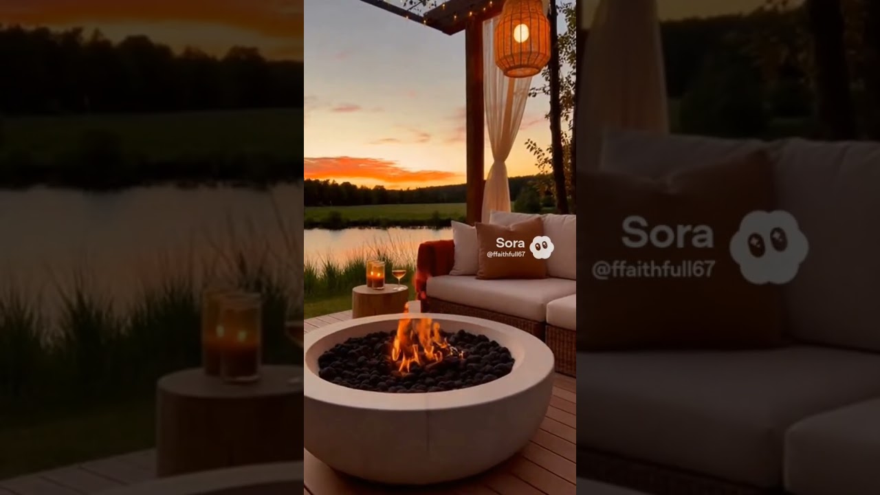 Luxury Living Room Ambience - 4K Relaxing Fireplace & Nature Views🔥