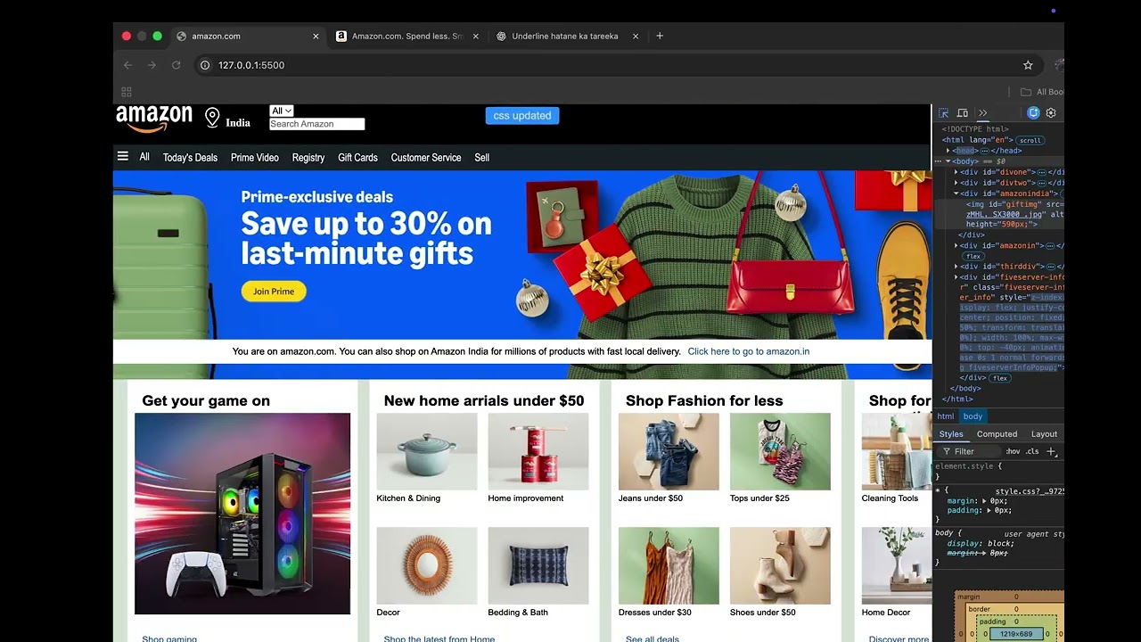 Amazon Jaisa Hover Effect Kaise Banaye? 😍 | HTML CSS Hindi Tutorial