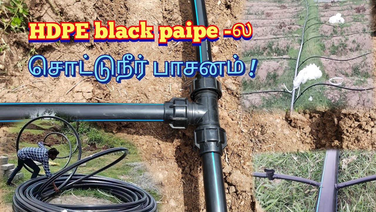 HDPE பைப்ல சொட்டுநீர் பாசனம்/ Drip irrigation system/ NK SAKA : 6374879796