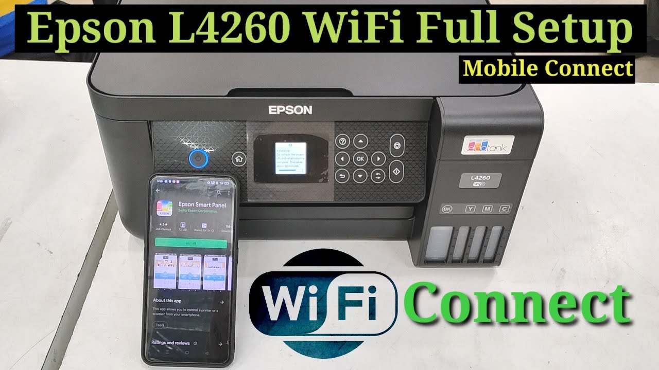 Epson L4260 WiFi Setup, How to Connect WiFi with Mobile Epson L4260 Printer