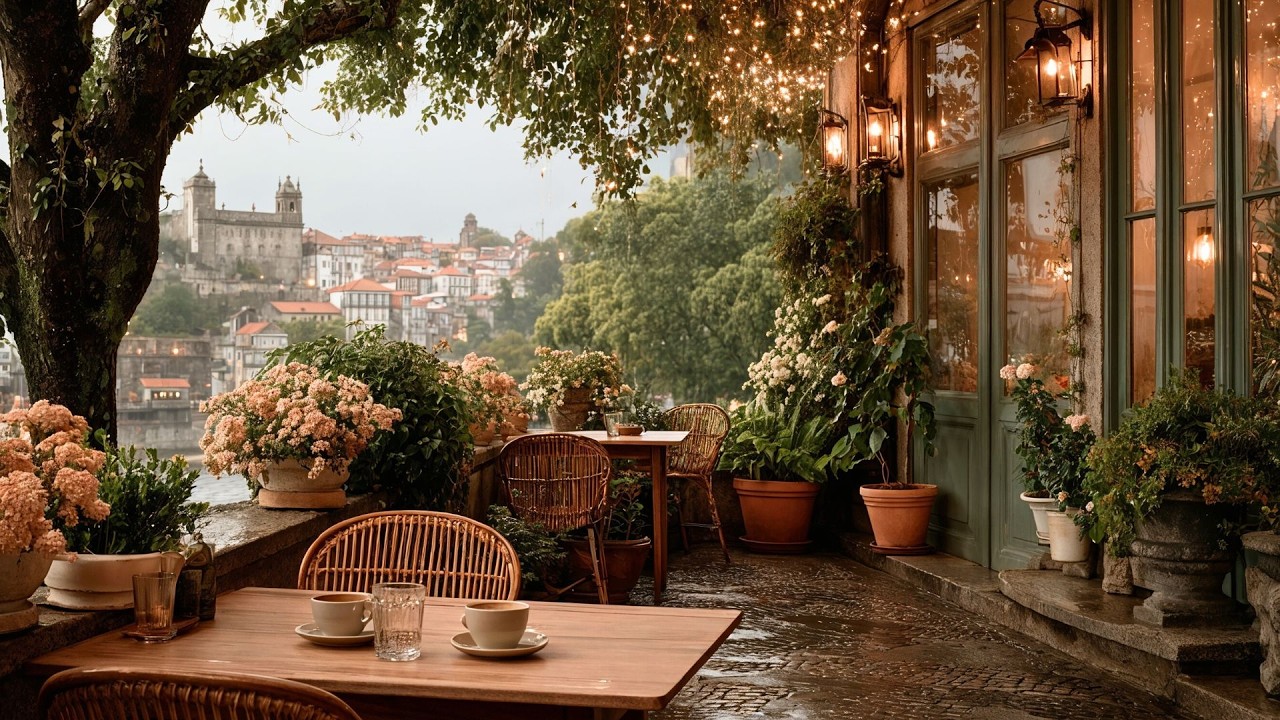 Rainy Cafe Piano Jazz ☕ Cozy Coffee Shop Ambience for Study