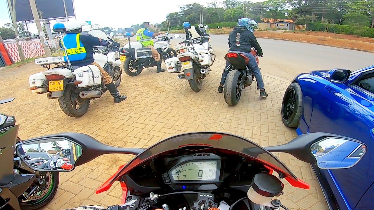 BIKERS HIRE POLICE FOR ESCORT TO A CAR SHOW - SUNSET GT RIDE!