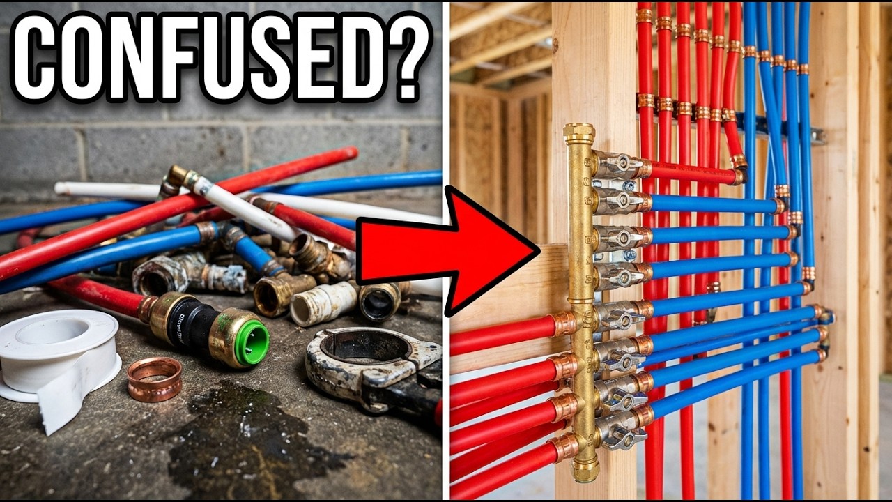 PEX Pipe Installation MASTERCLASS - Every Single Connection In A WHOLE HOUSE Explained!