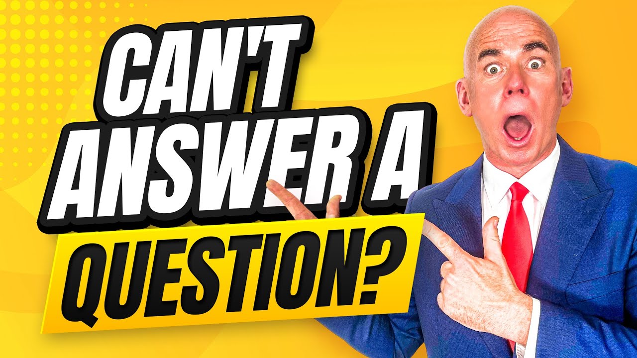 WHAT TO SAY WHEN YOU CAN'T ANSWER AN INTERVIEW QUESTION! (Job Interview Tips!)