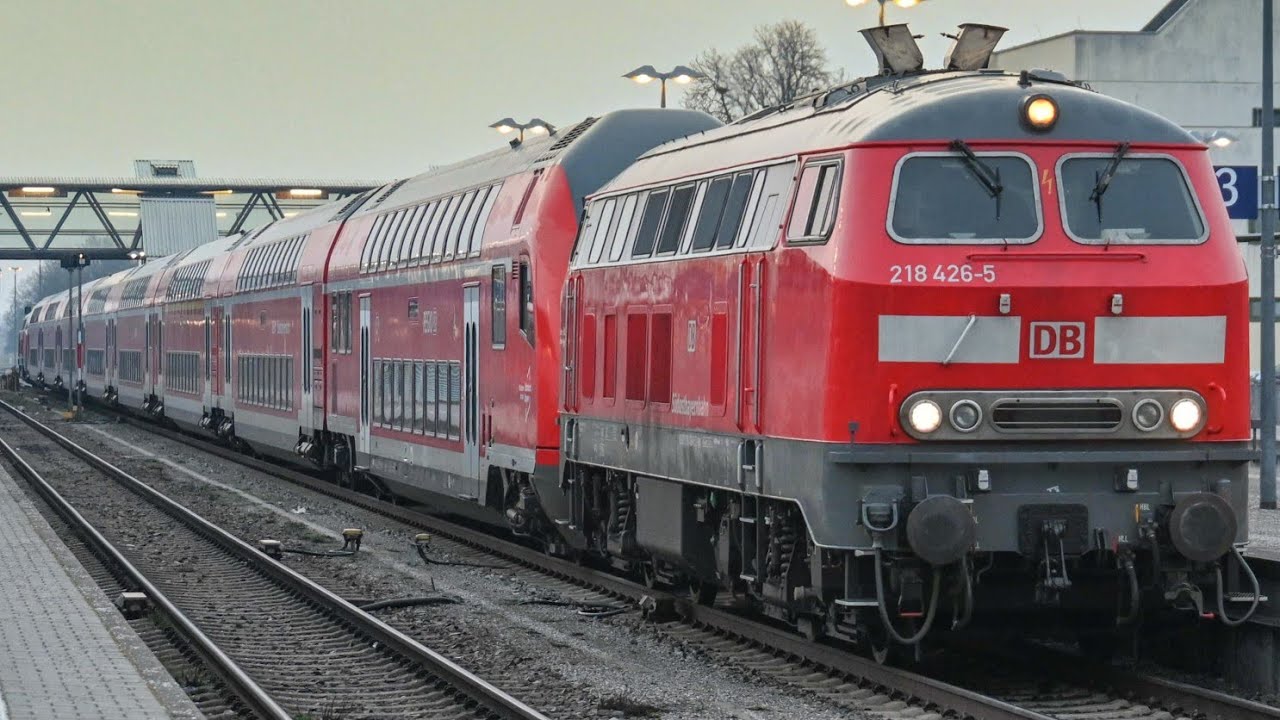 Doppel SOB BR218 Sandwich am RB40 nach München - schwerer Güterverkehr nach Burghausen - Formsignale