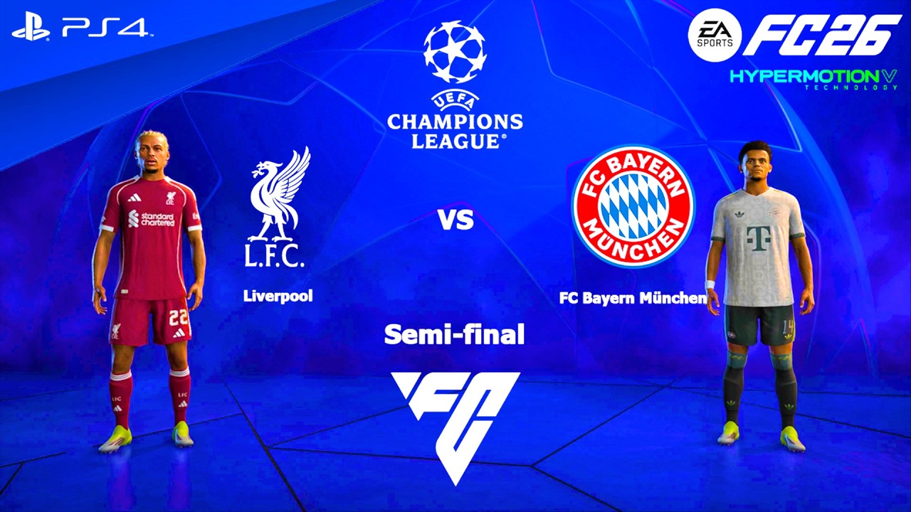 FC 26 PS4 - Ливерпуль против Баварии Мюнхен | Полуфинальный матч Лиги чемпионов УЕФА