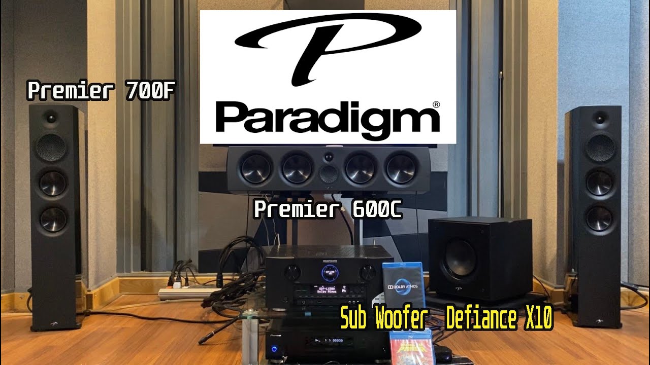 Paradigm Premier Series +Sub Woofer Defiance X10 + Marantz SR 7015 / Test Atmos content