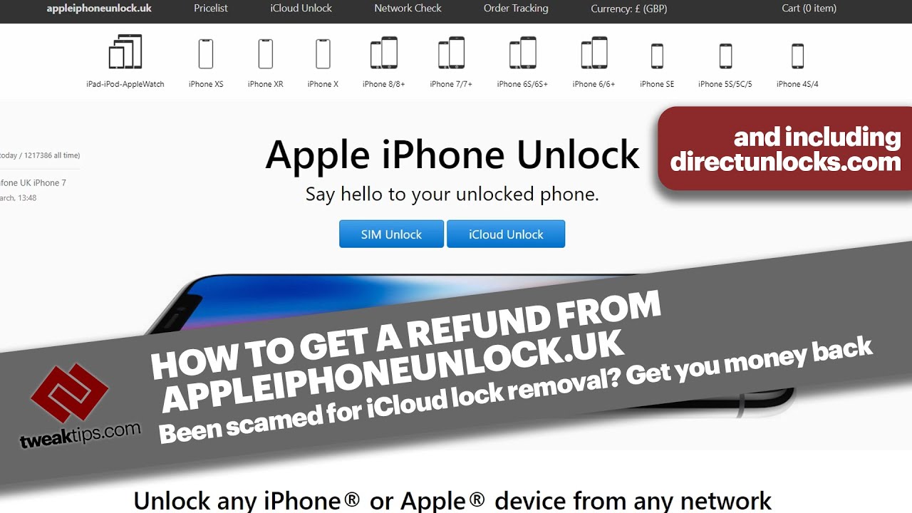 HOW TO GET A REFUND from appleiphoneunlock.uk directunlocks.com and offcialiphoneunlock.co.uk