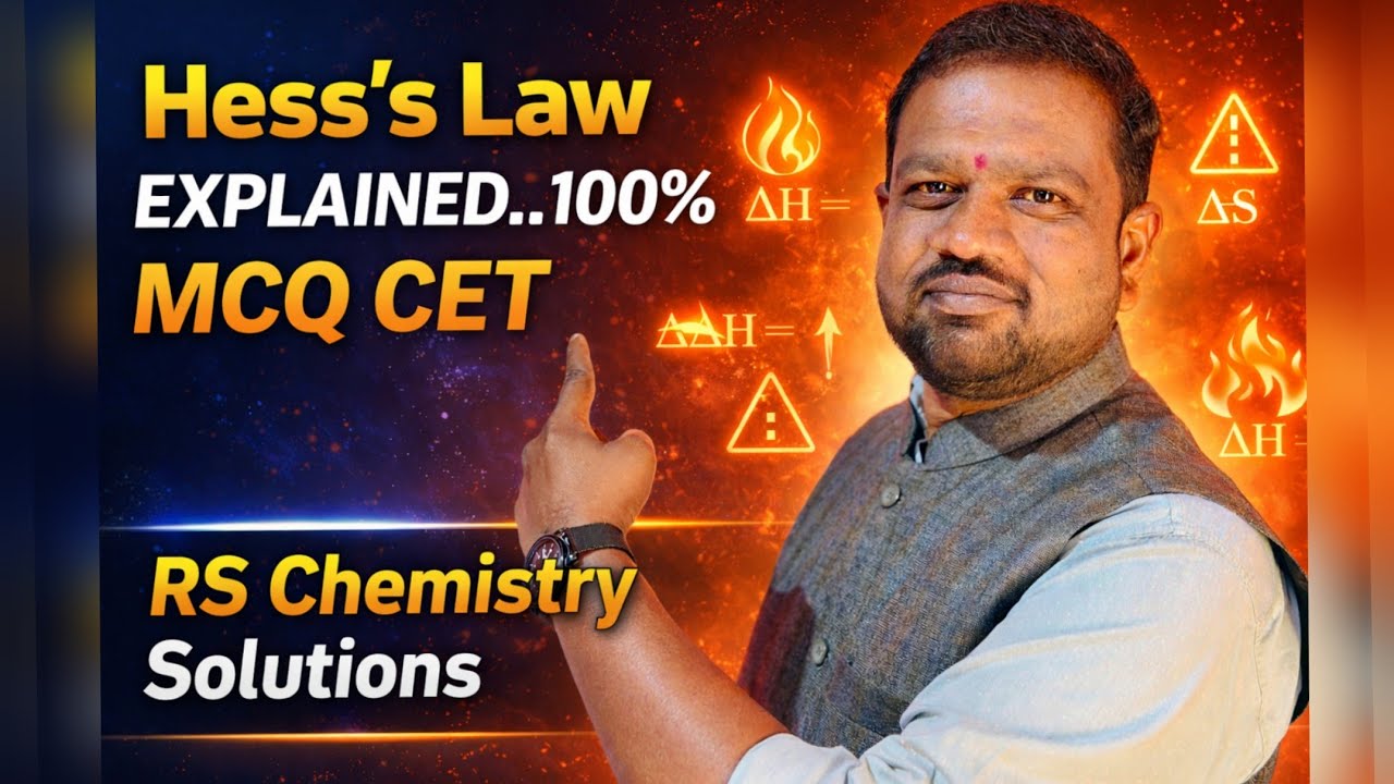 Hess Law of Constant Heat Summation 🔥Complete explanation + CET MCQ Practice 💯 #rschemistrysolutions