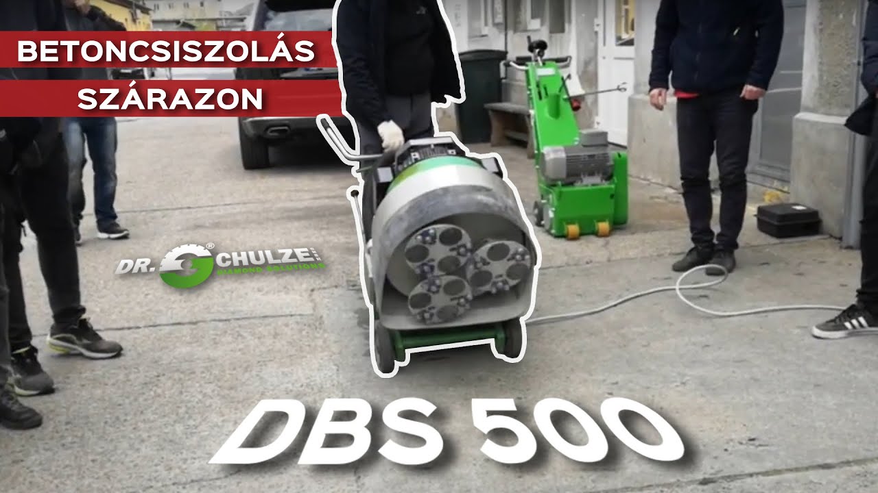 Betoncsiszolás szárazon DR. SCHULZE DBS500 - EUROKOMAX KFT - www.eurokomax.hu