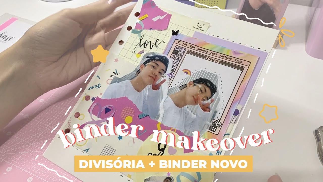 fazendo uma capa pro meu binder do changmin | binder makeover