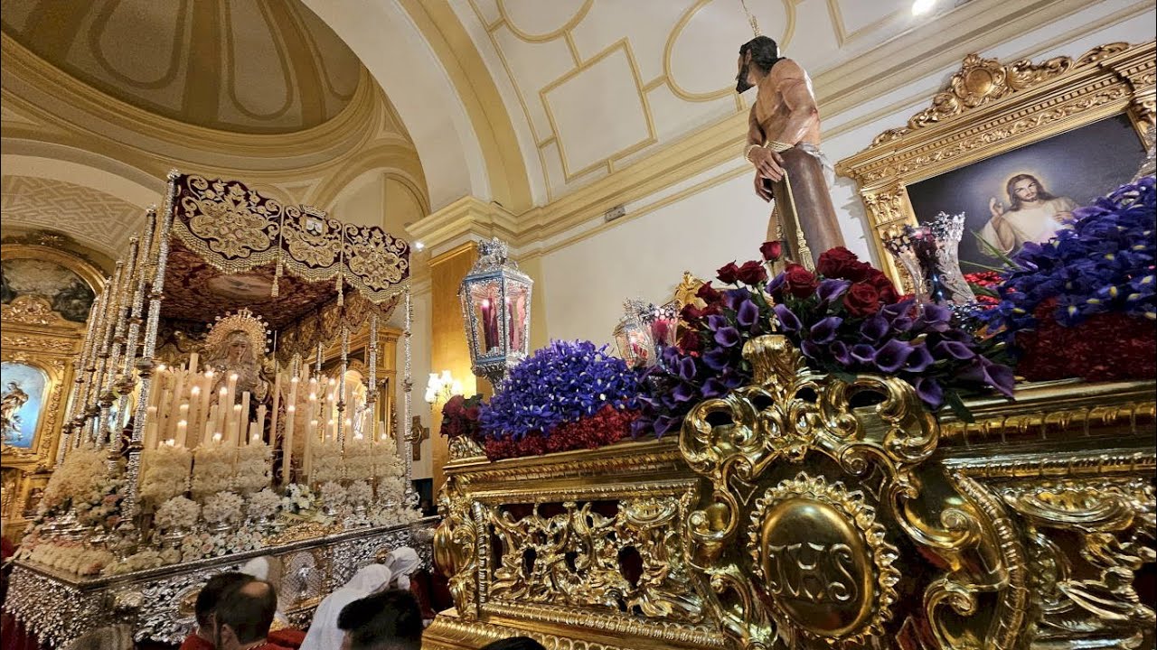 El Cristo de la Columna procesionó dentro del Convento de la Imagen en la Semana Santa 2024