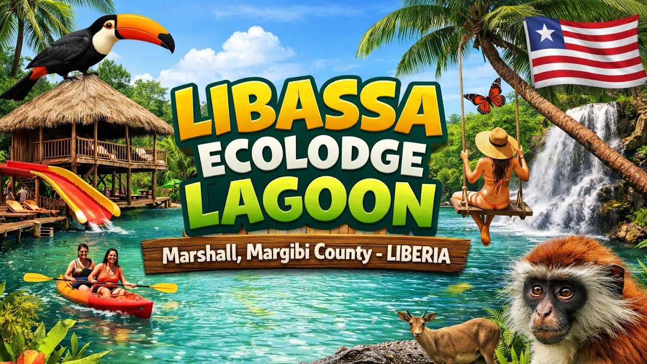 INSIDE LIBASSA ECOLODGE LAGOON IN MARSHALL MARGIBI COUNTY LIBERIA WEST AFRICA 