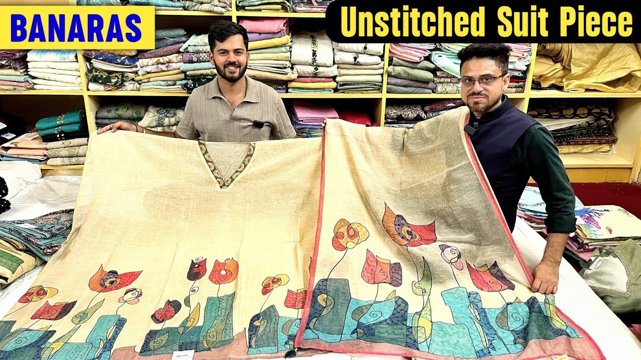 Unstitched 3 Piece Suit Manufacturer from Banaras // Trending Handwork & Printed Dress Material 🔥🔥