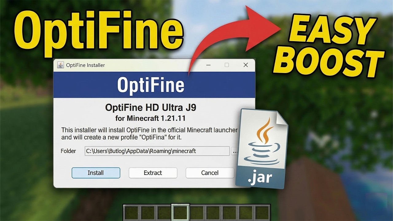 Как установить OptiFine в Minecraft 2026 (полное руководство)