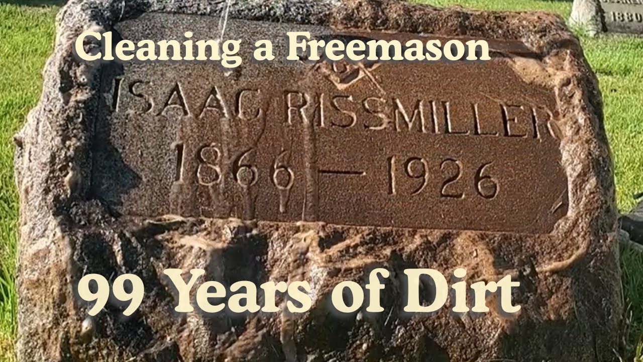 ASMR cleaning the grave of a FREEMASON who died 99 long years ago!