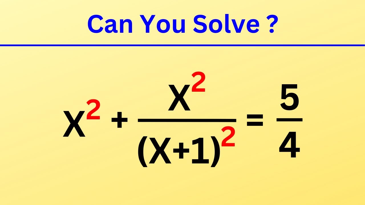 A Nice Algebra Problem | You Should Know This Trick !!