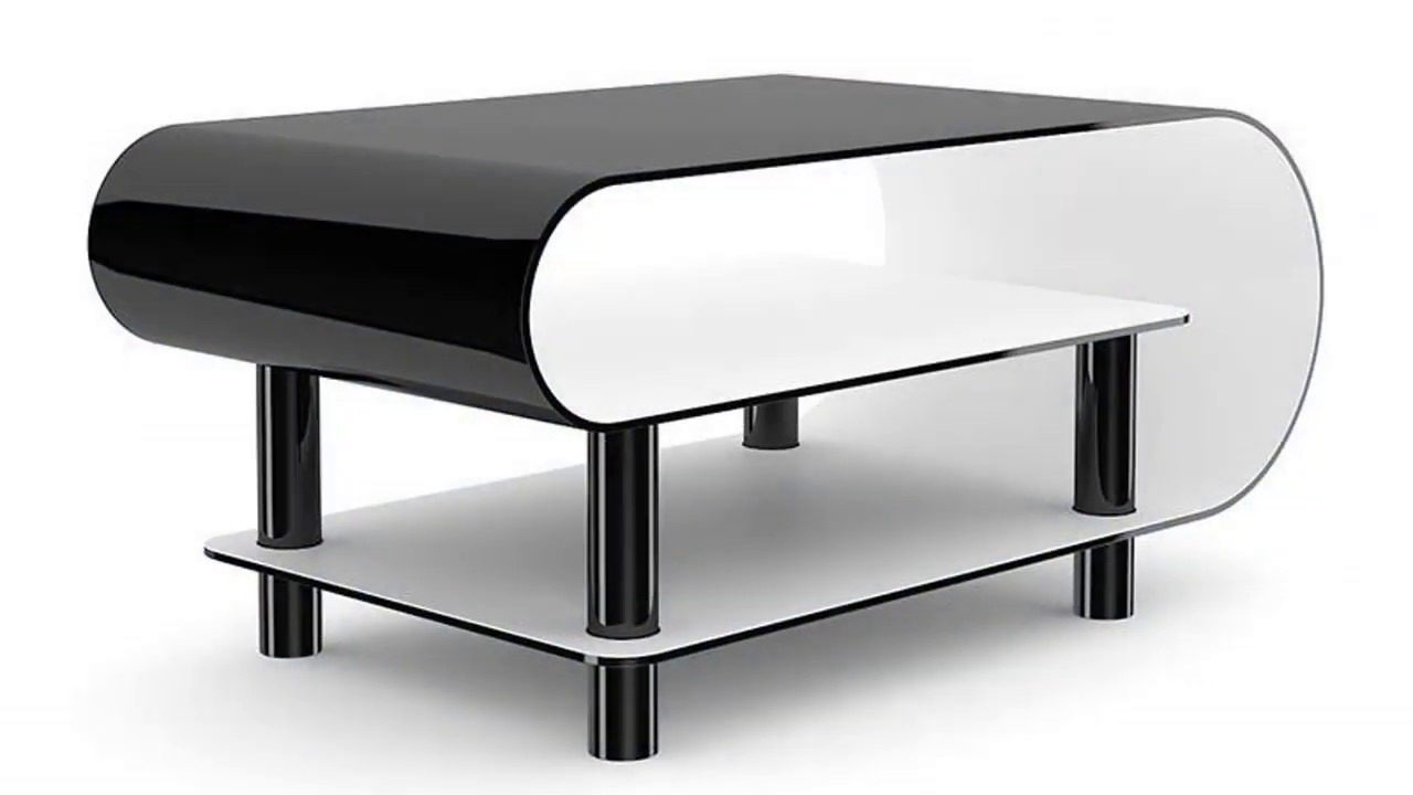 Modern Black Glossy Coffee Table 3D Model, AutoCAD 3D Basic Modeling Training, QasimCAD