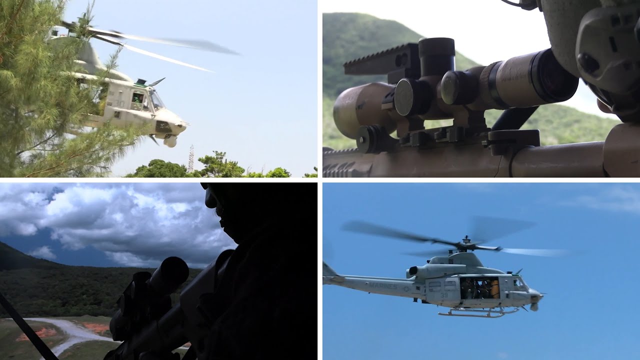 Sniper Course with Aerial UH-1Y Venom B-Roll