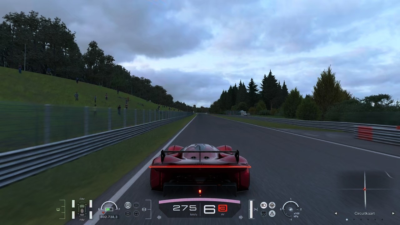 Flying sparks on Eau Rouge