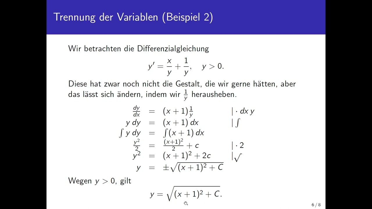 Trennung der Variablen