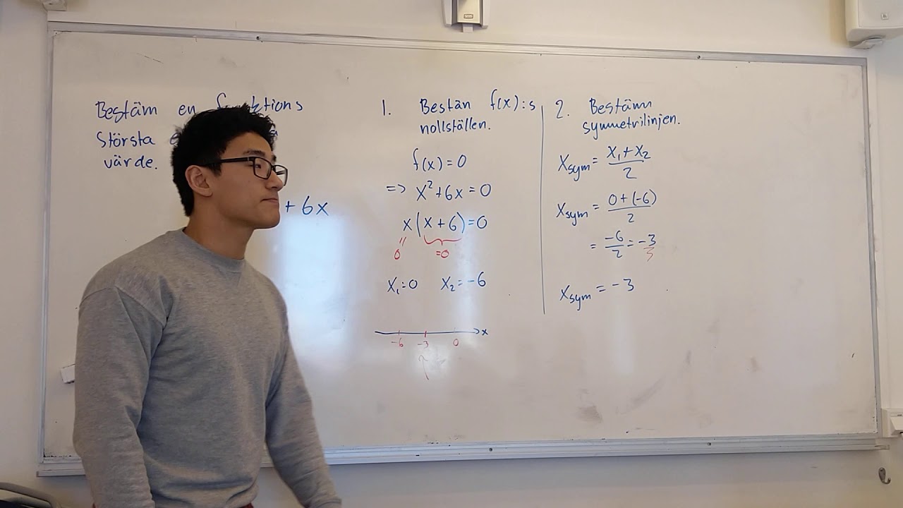 Ma2 Andragradsfunktioner 2 Största minsta värde