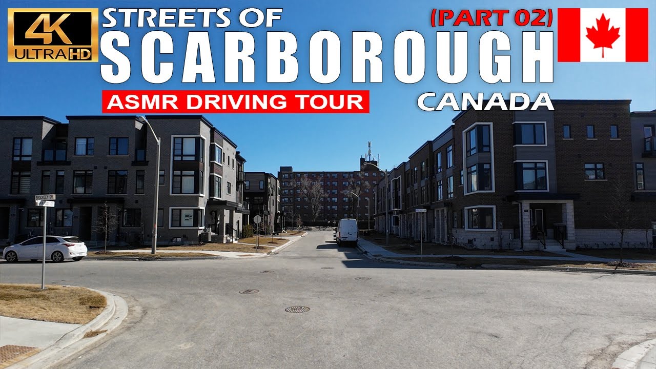 Driving STREETS OF SCARBOROUGH PART 02 Ontario, Canada | ASMR Driving Tour 4K