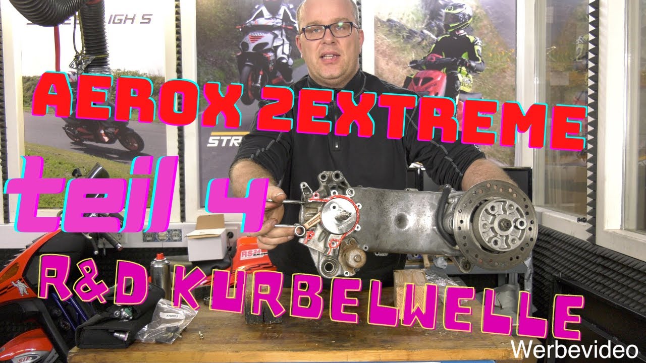 Teil 4 Yamaha Aerox 2Extreme 70ccm Kunden Roller - Montage / Einbau Kurbelwelle , Ölpumpe , Lager