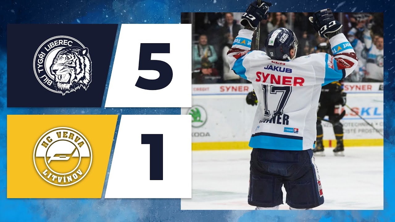 SESTŘIH | Bílí Tygři - Litvínov 5:1
