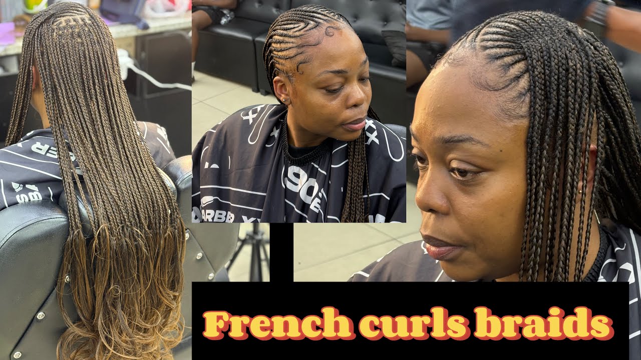 LATEST FRENCH CURLS BRAIDS HAIRSTYLE #braids#frenchcurls#frenchbraids#ladieshairstyle#trendingbraids