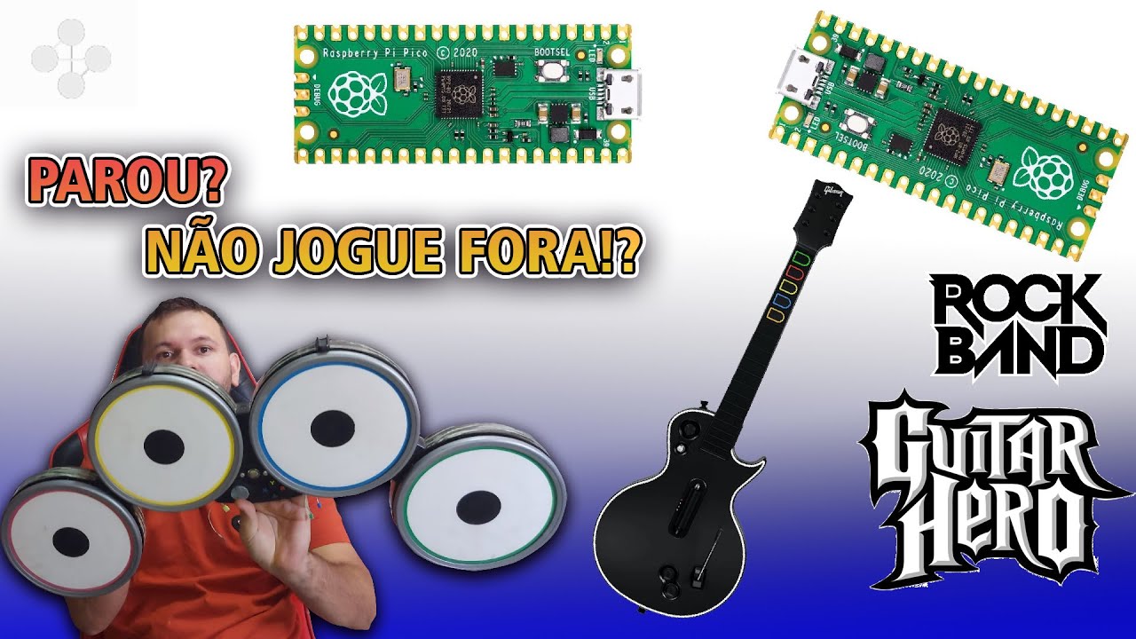 Tutorial completo, trazendo de volta  a vida uma antiga bateria de rock band serve pra guitarra tbm