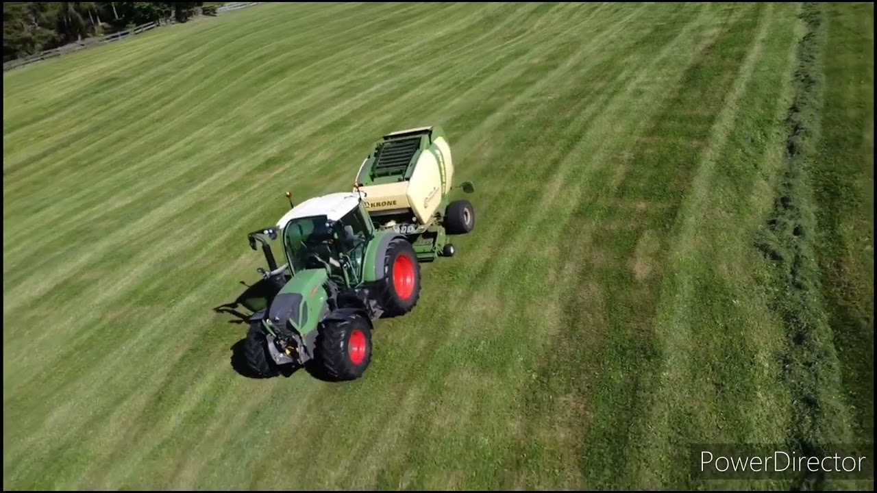 Ballenpressen (Fendt Vario313/Krone Comprima)