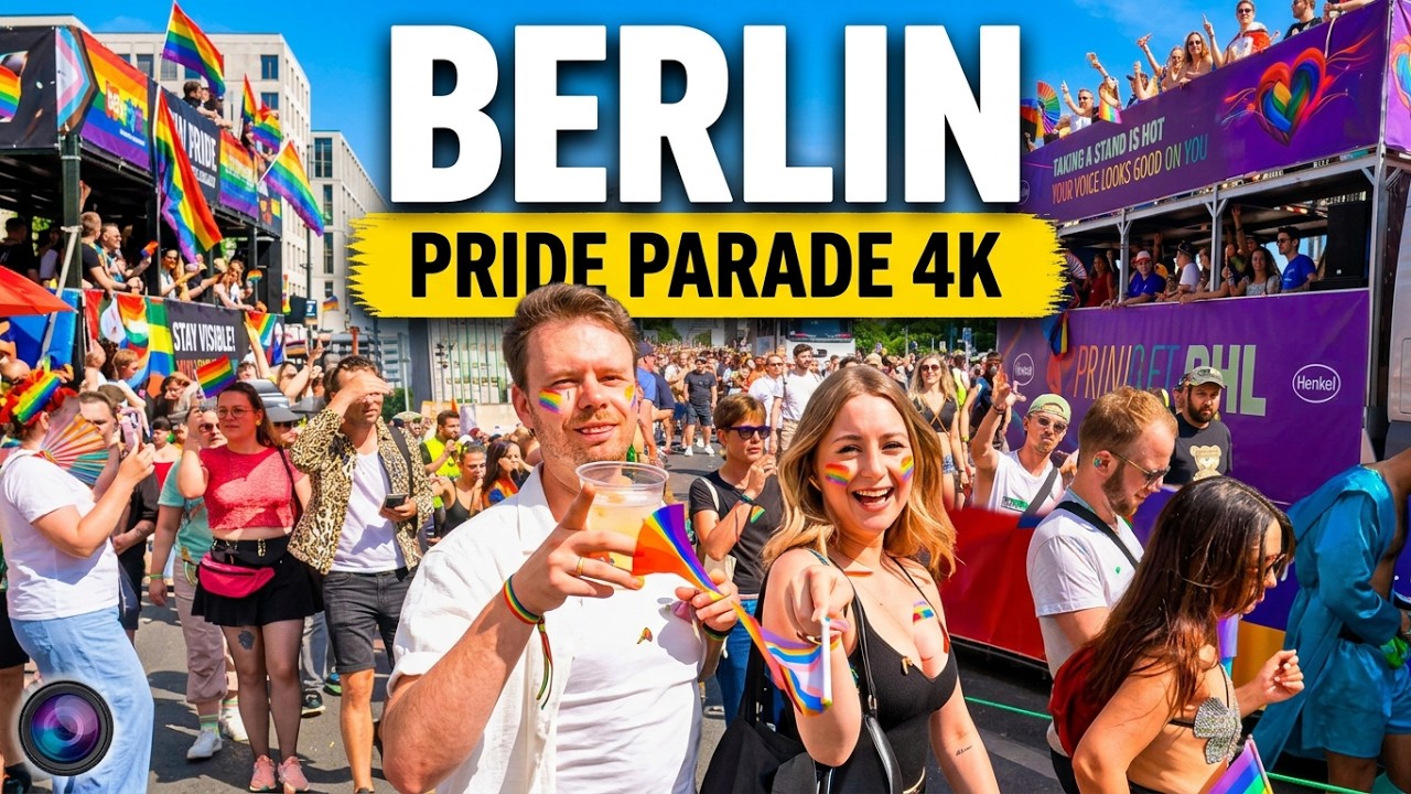 CSD Berlin Pride Parade 2026: 4K HDR Walk &ndash; Parade Route & Floats (Part 2)
