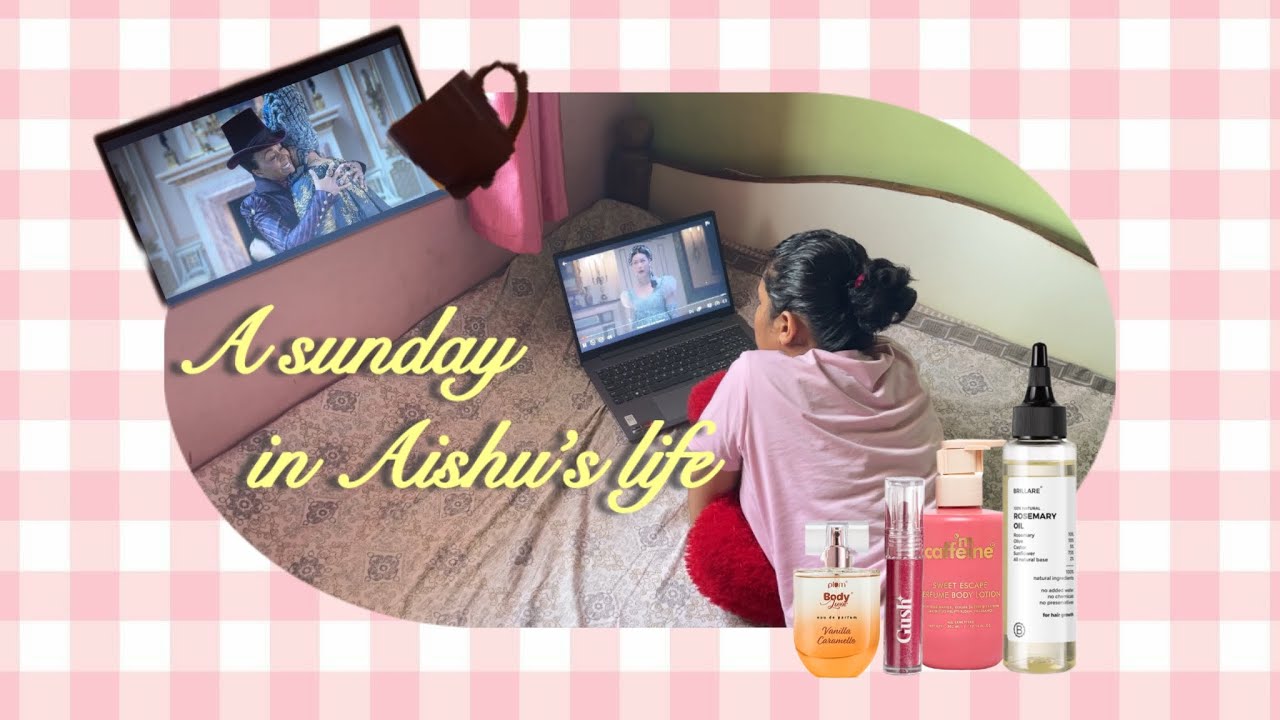 A Slow Sunday in My Life | Cozy Day, Bridgerton & Soft Curls🩷 ✨ #yt #aishwaryagowda #youtuber #vlog 