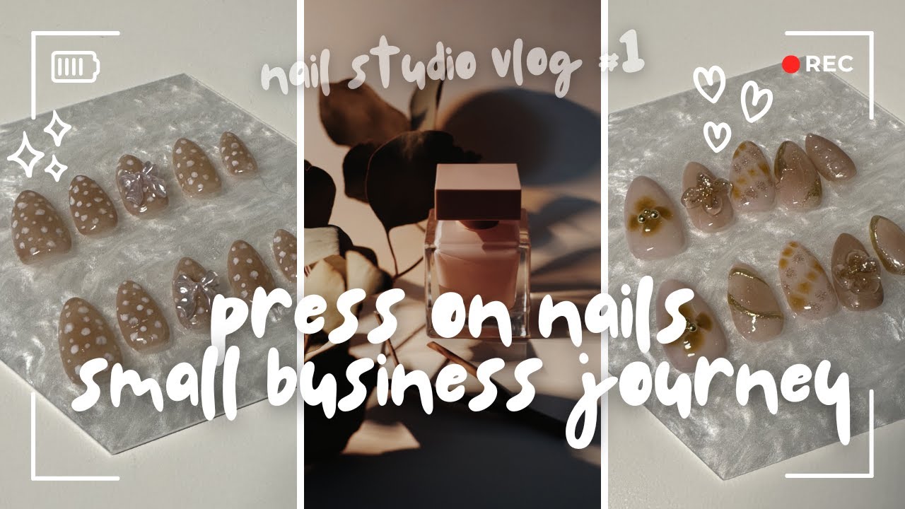 press on nails small business journey | new etsy shop | nail studio vlog #1