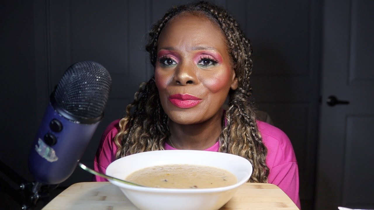 Bowl of Rice Porridge ASMR Eating Sounds