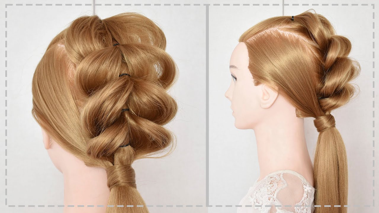 PEINADOS FACILES | Coleta con Trenza con Volumen