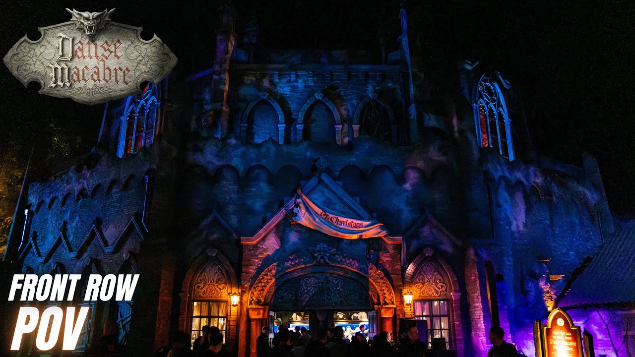 🎻 DANSE MACABRE Front Row POV - NEW Dark Ride at EFTELING