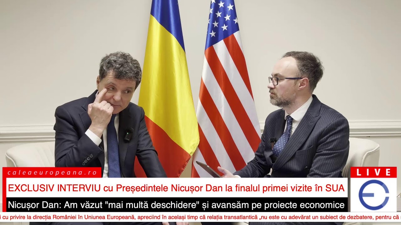 EXCLUSIV INTERVIU cu Președintele Nicușor Dan la finalul primei vizite în SUA