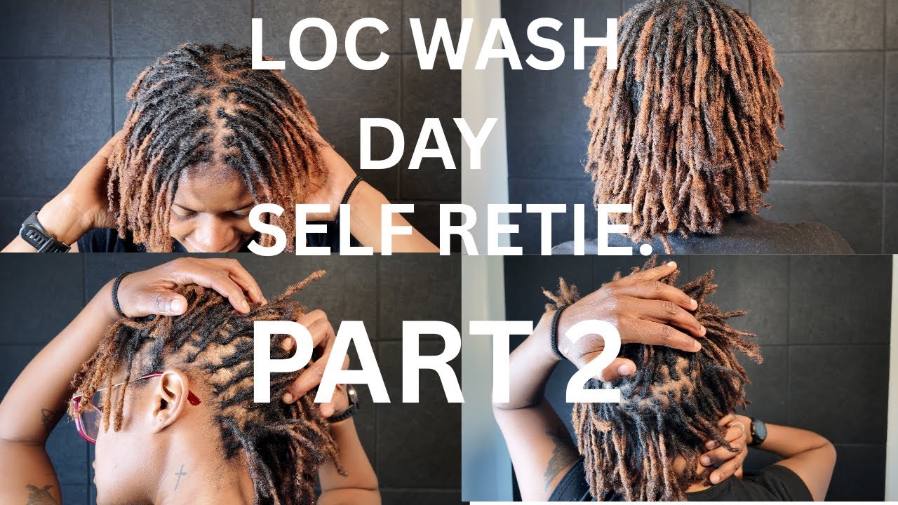 RETIGHTENING MY DIY LOCS | 2 POINT ROTATION INTERLOC | WASHDAY | PART 2 #locs #locretwist #diylocs