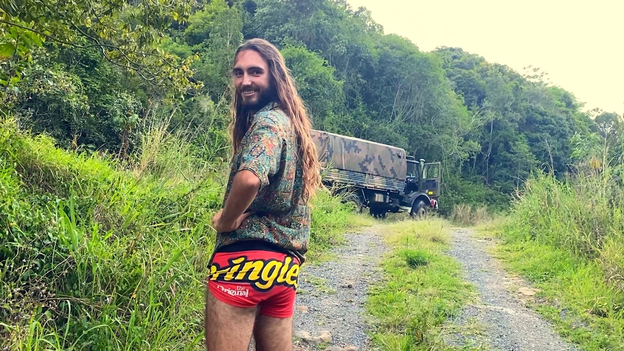 the bobs steal an army truck in their undies